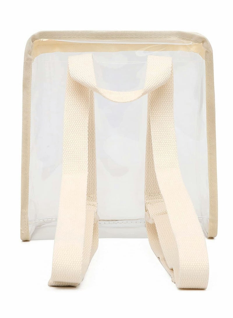Heavy-Duty Clear Backpack - Transparent Plastic School Bag, Colorful Beach Tote for Students and Outdoor Activities - Image 1