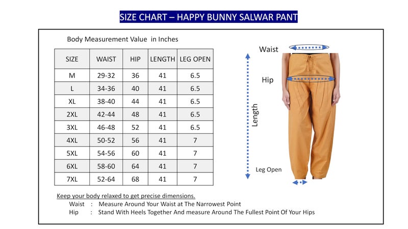 Happy Bunny Cotton Salwar Pant for Women, Modern Semi Patiala Ethnic Trousers with Drawstring, Comfortable Office Home Wear Ladies Pants (XL, Beige) - Image 5