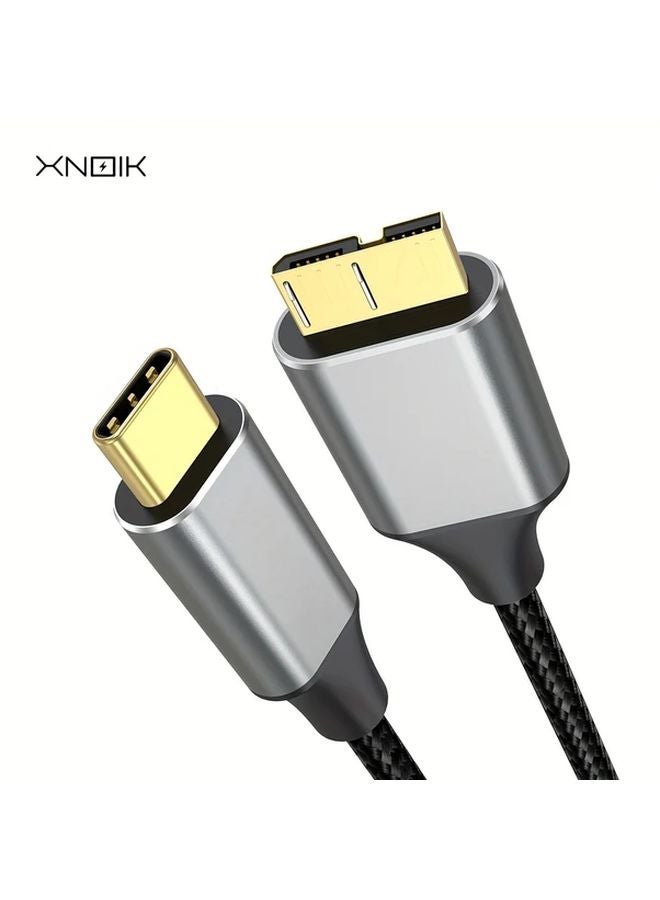 2025 Upgraded Micro B To USB C Cable 50cm High Speed 5 10W Power Delivery For PC Laptop - Image 1