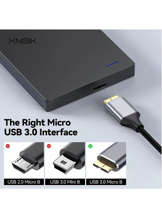 2025 Upgraded Micro B To USB C Cable 50cm High Speed 5 10W Power Delivery For PC Laptop - Image 4