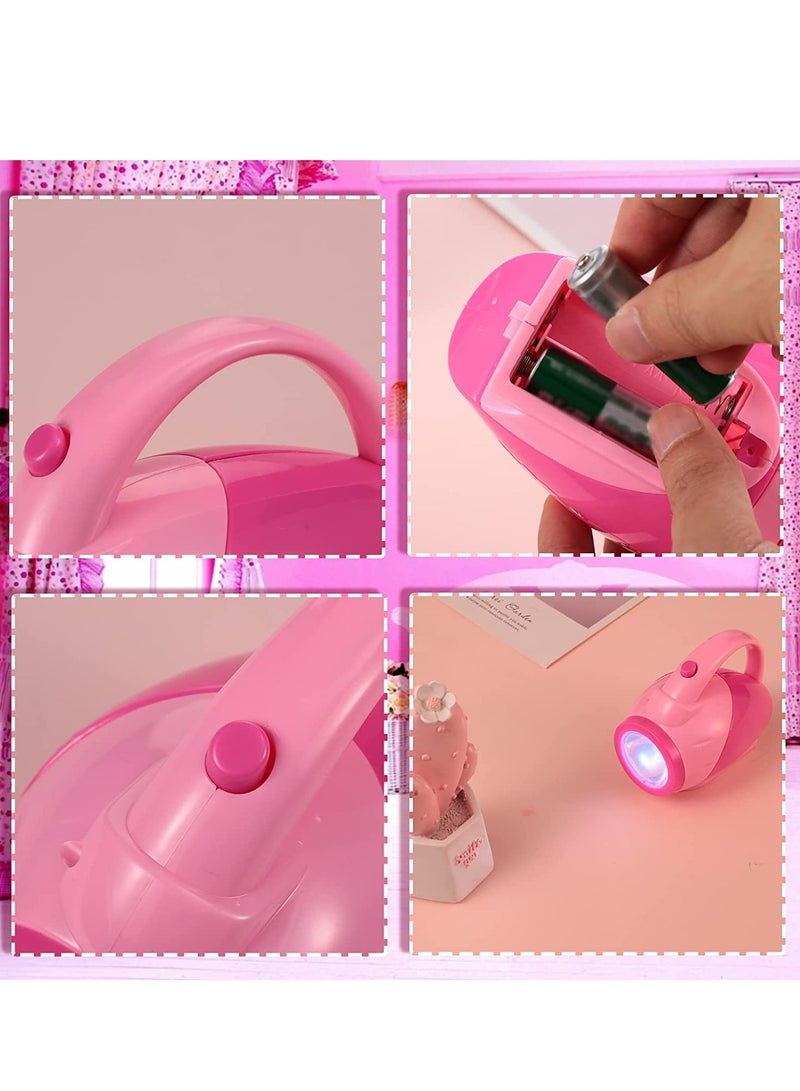 2PCS Kids Glow in the Dark Flashlight - Lightweight & Easy Grip for Reading, Camping, Hiking & Outdoor Fun - Perfect for Toddlers & Nature Exploration - Pink - Image 4