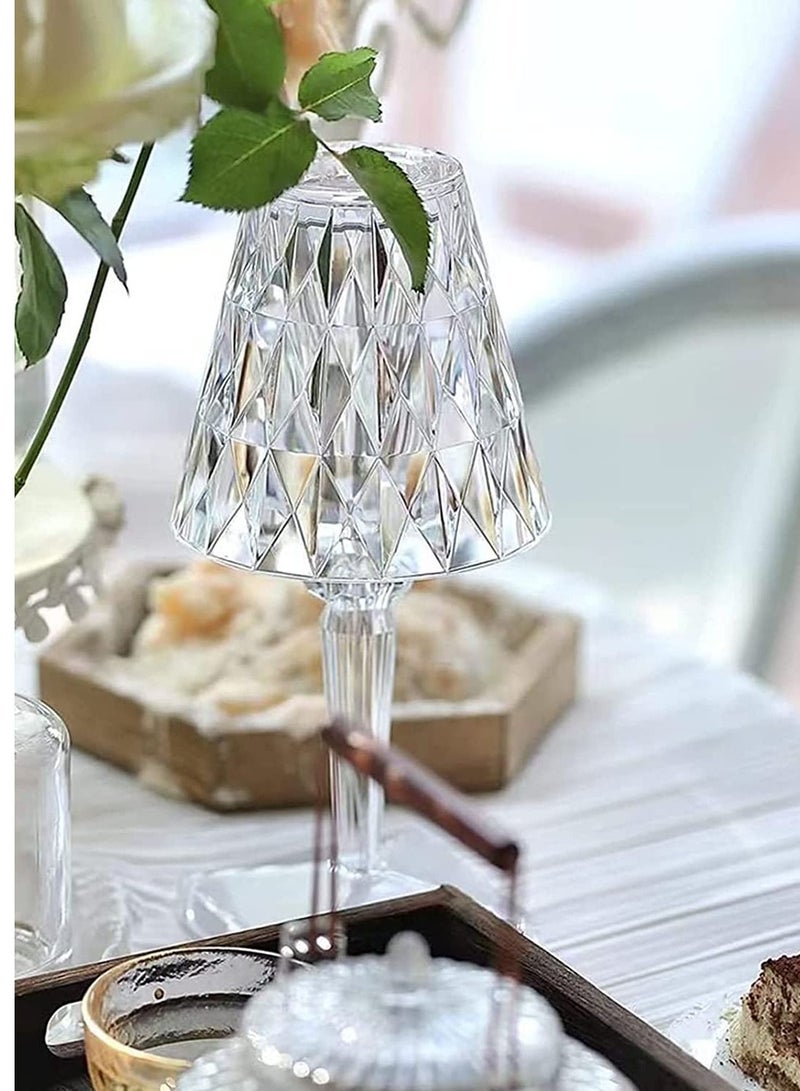 Crystal Table Lamp, LED Night Light Bedside Lamp with USB Charging Port,Acrylic Touch Control Crystal LampDecoration Desk Nightstand Lamps,Decorative Lamp for Living Room Bedroom - Image 3