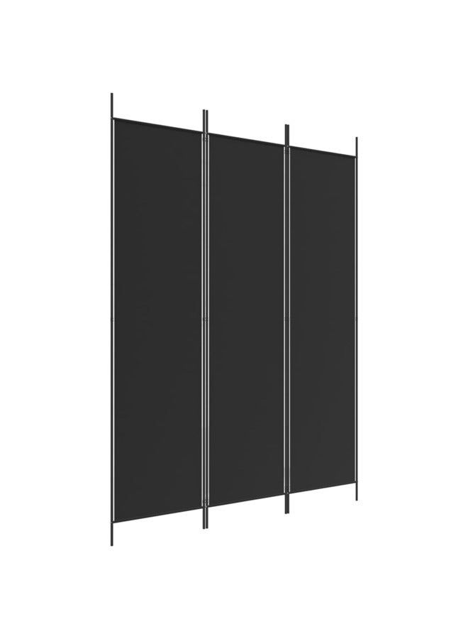 فيداكسل مقسم غرفة 3-ألواح أسود 150×200 سم قماش 350181 - Image 1