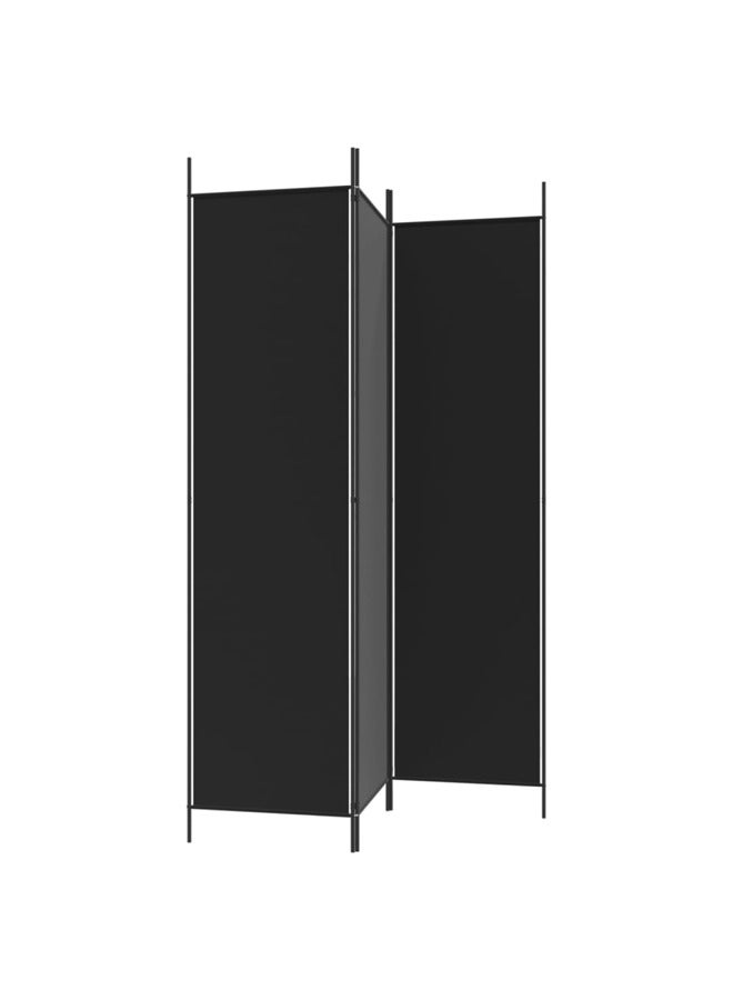 فيداكسل مقسم غرفة 3-ألواح أسود 150×200 سم قماش 350181 - Image 2