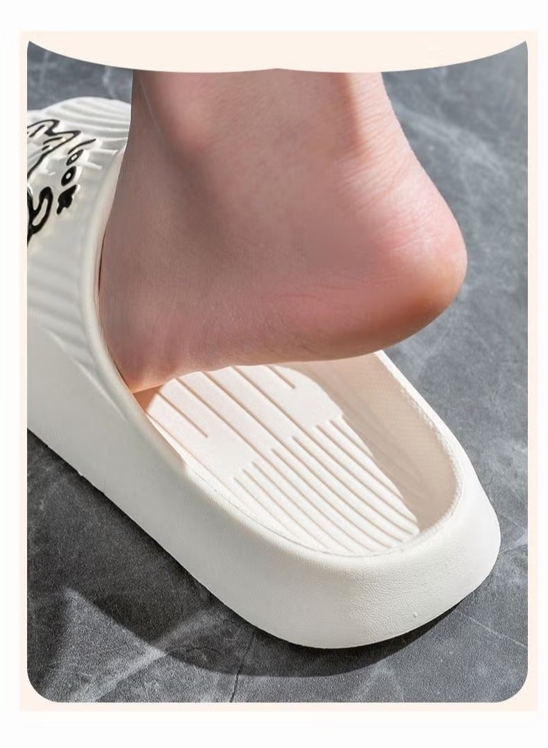 Hoasis Bathroom Non Slip Cartoon Lovable Cat Slippers - Image 3
