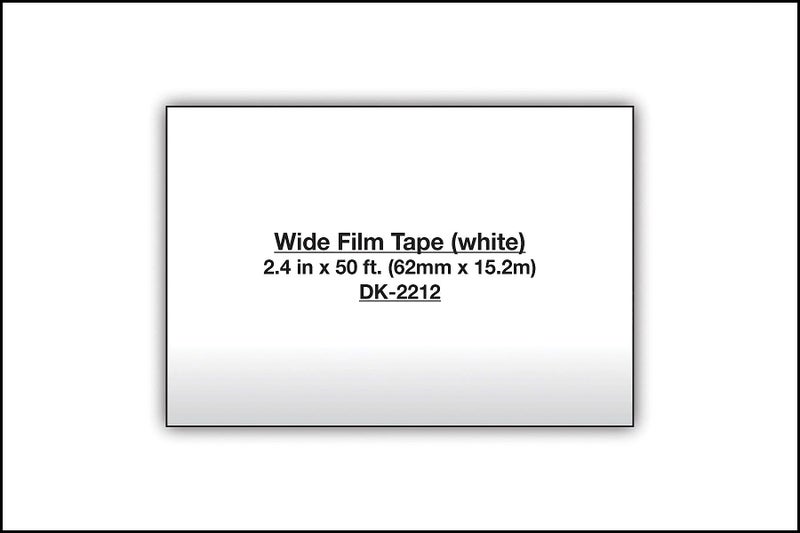 Brother Genuine DK-2212 Continuous Length Black on White Film Tape for Brother QL Label Printers, 2.4" x 50' (62mm x 15.2M), 1 Roll per Box, DK2212,Black/White - Image 3