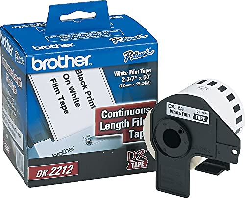 Brother Genuine DK-2212 Continuous Length Black on White Film Tape for Brother QL Label Printers, 2.4" x 50' (62mm x 15.2M), 1 Roll per Box, DK2212,Black/White - Image 4