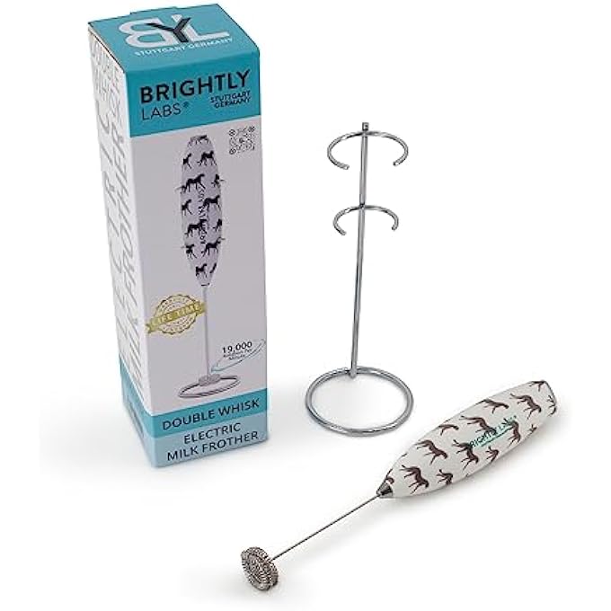 BRIGHTLY LABS Powerful Milk Frother For Coffee With Upgraded Titanium Motor  Handheld Frother Electric Whisk Milk Foamer Mini Mixer  Coffee Blender Frother For Frappe Latte Matcha With Stand - Image 5