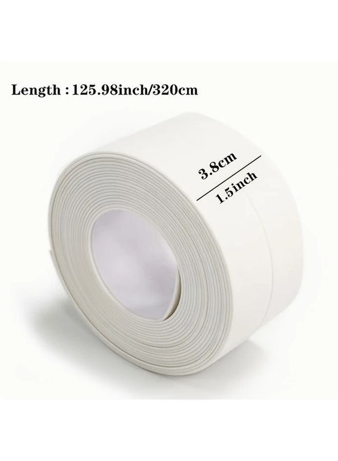 Waterproof White PVC Self Adhesive Tape 0 87 Inch X 59 06 Inch Super Strong For Bathroom Kitchen Sink - Image 5