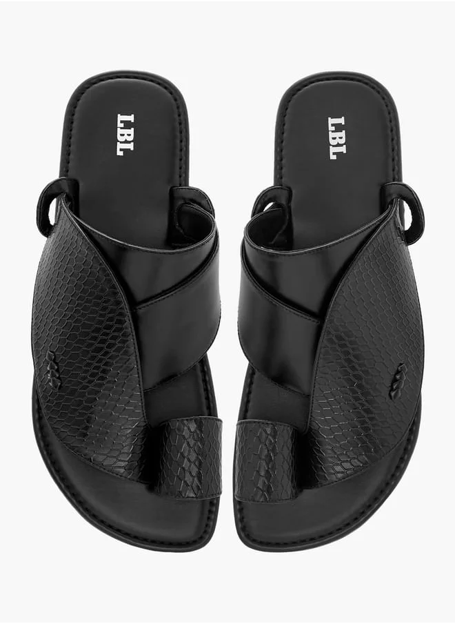 LBL by Shoexpress Men Panelled Slip-On Arabic Sandals Ramadan Collection