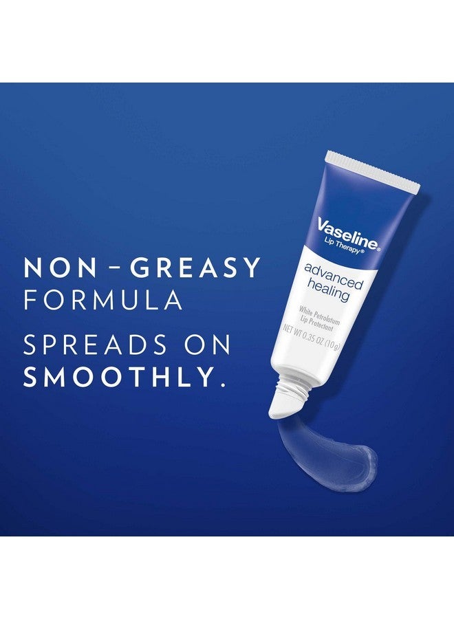Vaseline Lip Therapy Advanced Healing Lip Balm Tube 3-Pack - White Petroleum Lip Protectant, 0.35 Oz Ea - Image 5