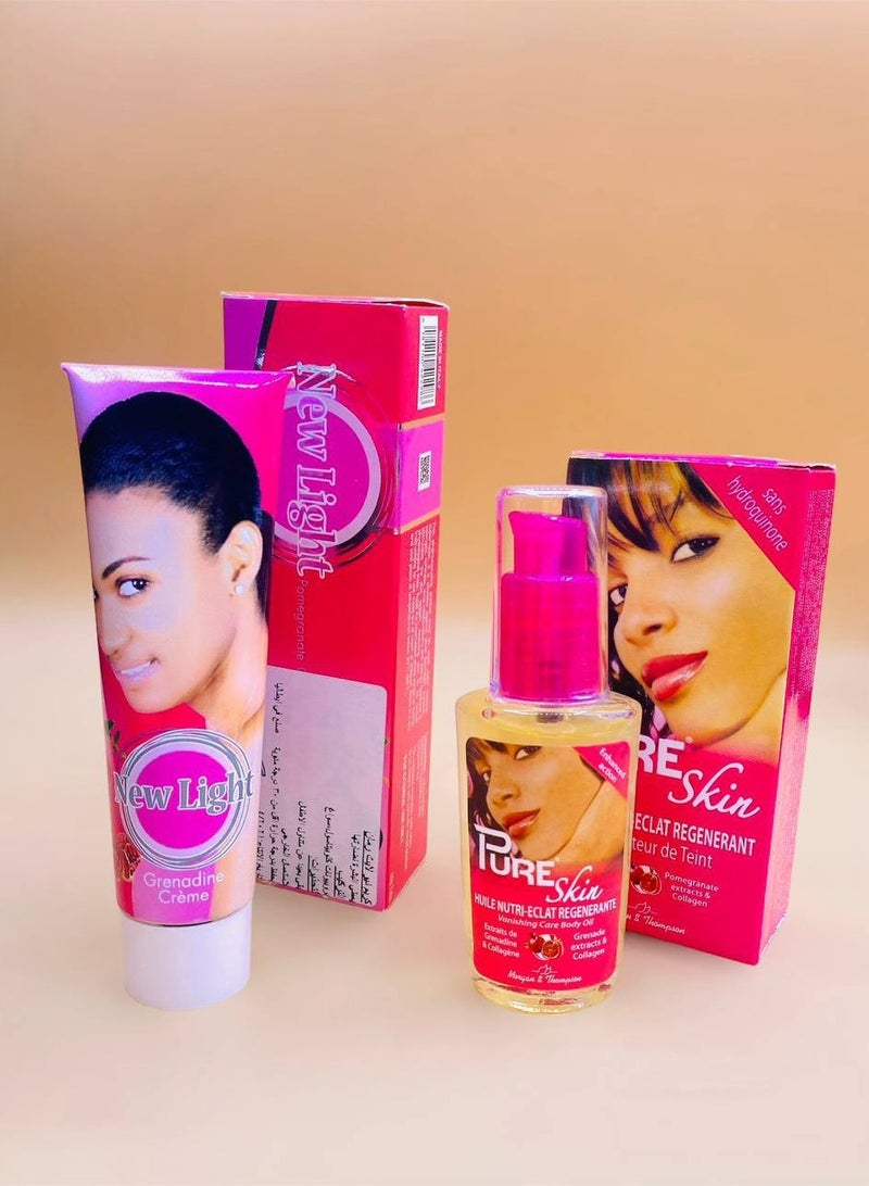 PURE SKIN Vanishing Care Serum 30ml, New Light Cream for Skin and Face Lightening with Pomegranate and Grenadine - Image 1
