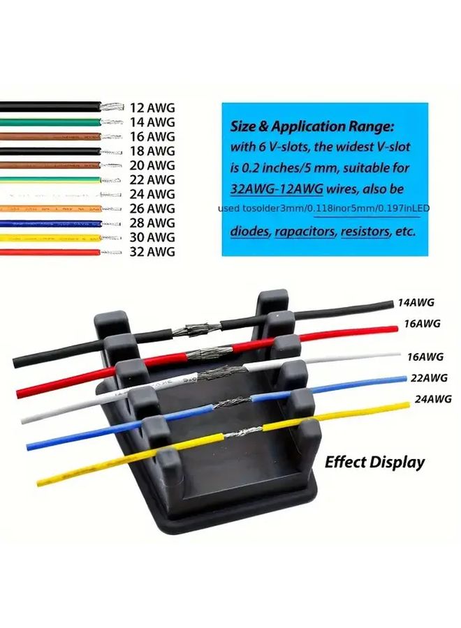 Welding Holder Workbench Clamp Heavy Duty Wire Organizer 32AWG 12AWG Non Slip Soldering Iron Stand Adjustable Grips Black - Image 1