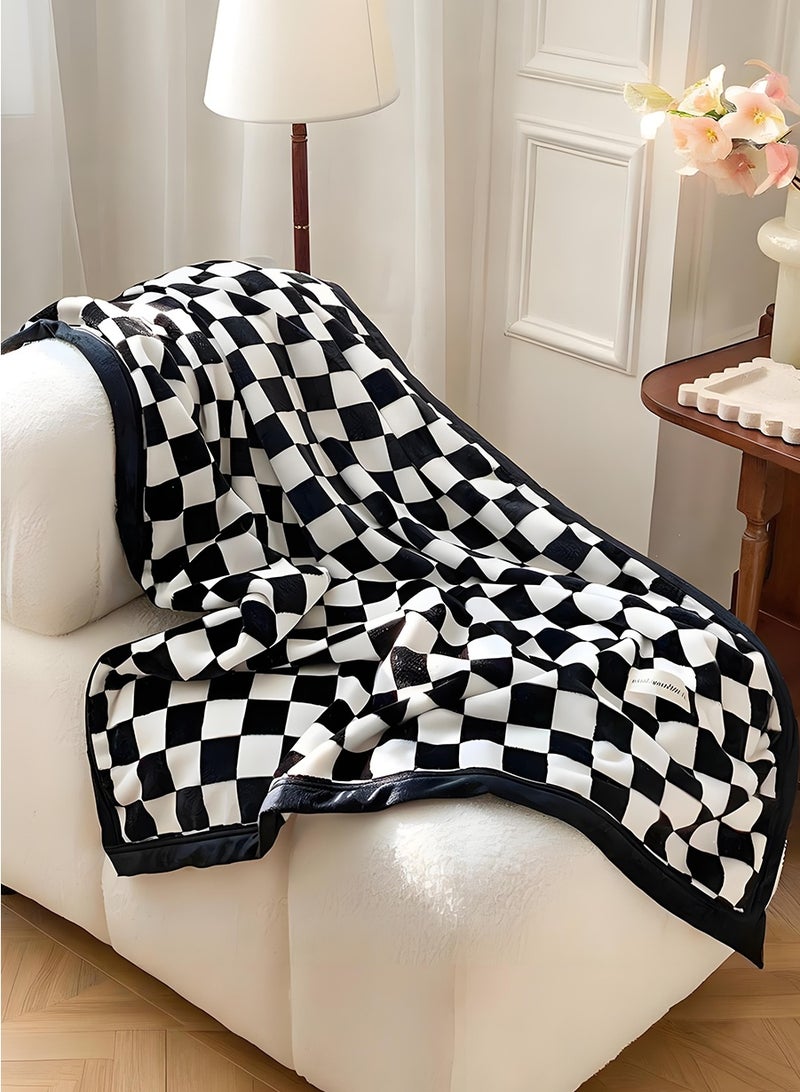 بيروي بطانية النوم موضة مكيفات الهواء، عادية فائقة الجميلة الليف الفانيل، مناسبة لجميع الفصول، تنفس، خفيفة الوزن، ودافئة، مناسبة جدا للأسرة، الأرائف، المكاتب، السفر، والأسر الصديقة للحيوانات الأليفة - Image 1