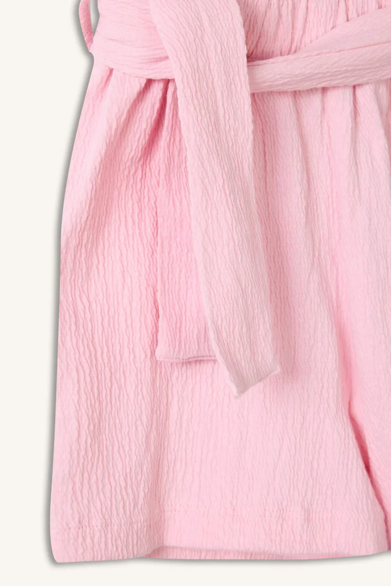 ديفاكتو Baby Girl Paperbag Fit Normal Waist Shorts