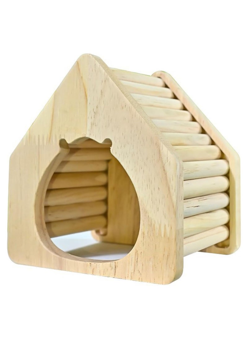 Excefore Wooden Hamster Hideout Small Animal Climbing Toys Hamster Habitat Decoration for Hamsters, mice, Squirrel, Sugar Gliders - Image 1