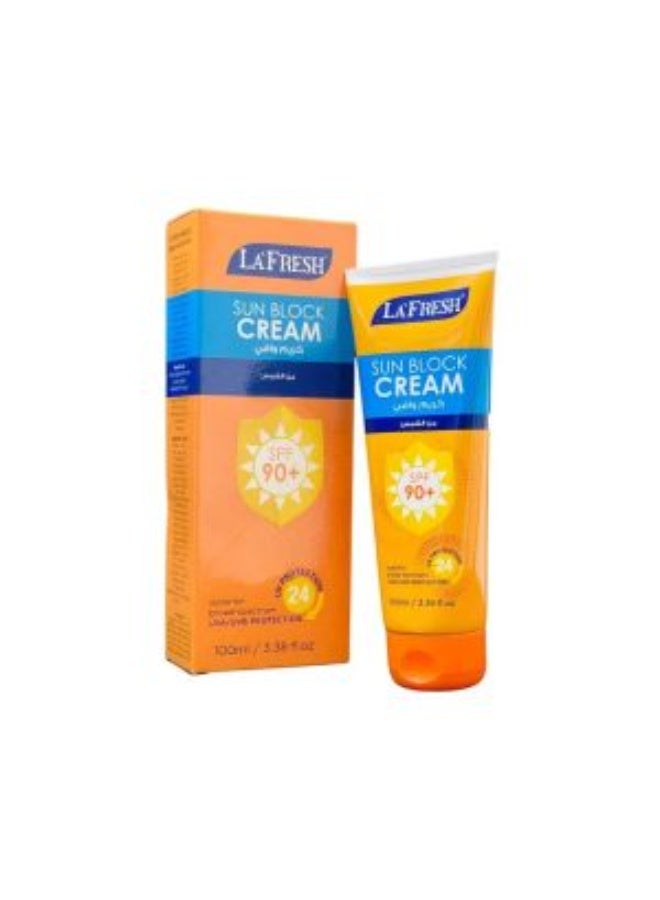 لا فريش كريم كيو صن بلوك SPF 90+ للحماية القصوى من الشمس 100 مل