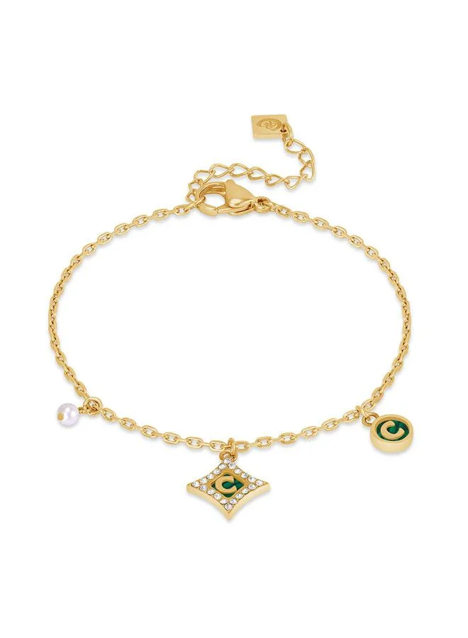 Tessa Gold Plated Stainless Steel Chain Bracelet for Women 170mm