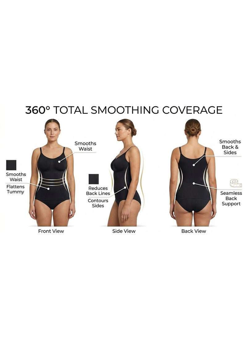 Shappex Seamless Women’s Camisole with Built-In Support – No Padding, Wireless Comfort, Adjustable Straps, Breathable Stretch Fabric, Tummy Smoothing Tank Top for Everyday Wear - Image 4
