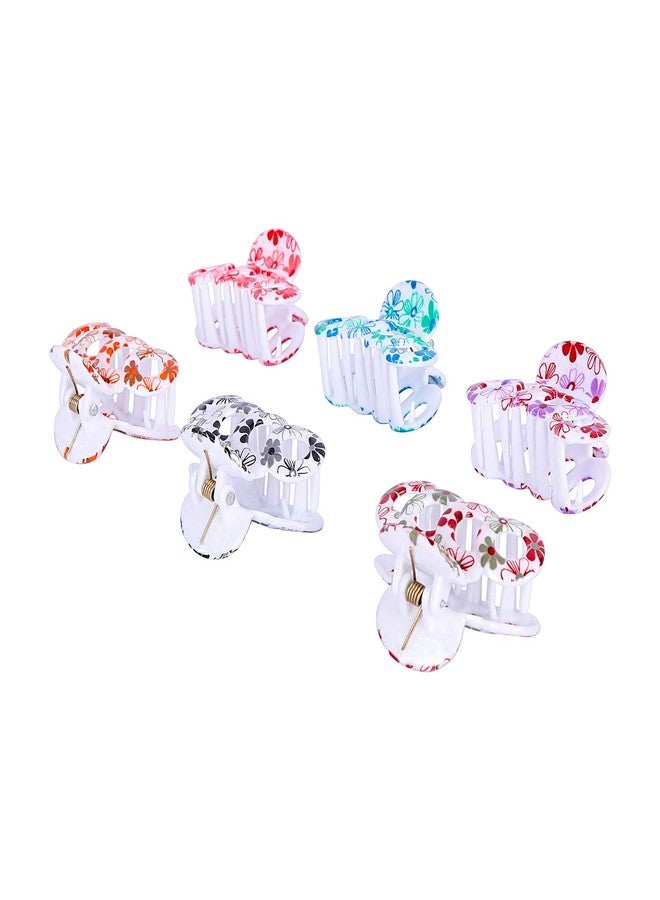 Accessher Multicolor Acrylic Material Stone Butterfly Clip for Women/Hair Clutcher/Hair Claw for women and girls (Pack of 6) - Image 2