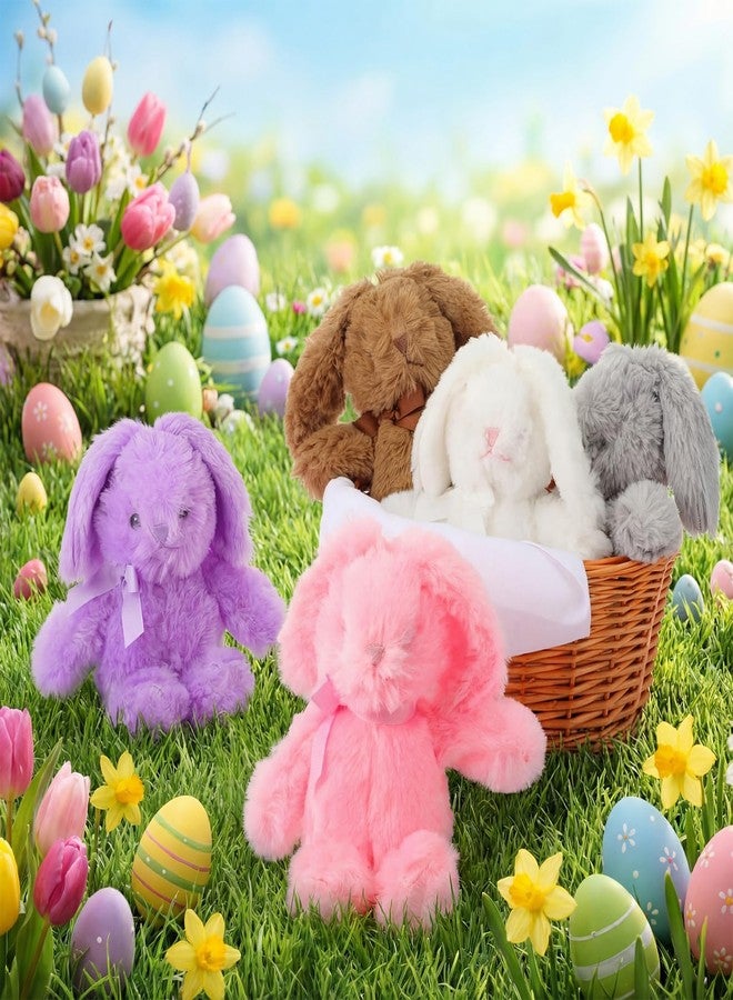 Arrowbash مجموعة أروباش من 5 قطع من دمى أرنب عيد الفصح القطيفة مقاس 13.5 بوصة، لعبة أرنب محشوة للأطفال الرضع والصغار، صديق لطيف ومحبوب للأولاد والبنات، هدية رائعة لعيد الفصح، عيد الميلاد، وأعياد الميلاد - Image 5
