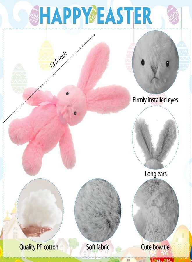 Arrowbash مجموعة أروباش من 5 قطع من دمى أرنب عيد الفصح القطيفة مقاس 13.5 بوصة، لعبة أرنب محشوة للأطفال الرضع والصغار، صديق لطيف ومحبوب للأولاد والبنات، هدية رائعة لعيد الفصح، عيد الميلاد، وأعياد الميلاد - Image 2