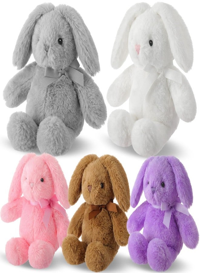 Arrowbash مجموعة أروباش من 5 قطع من دمى أرنب عيد الفصح القطيفة مقاس 13.5 بوصة، لعبة أرنب محشوة للأطفال الرضع والصغار، صديق لطيف ومحبوب للأولاد والبنات، هدية رائعة لعيد الفصح، عيد الميلاد، وأعياد الميلاد - Image 1