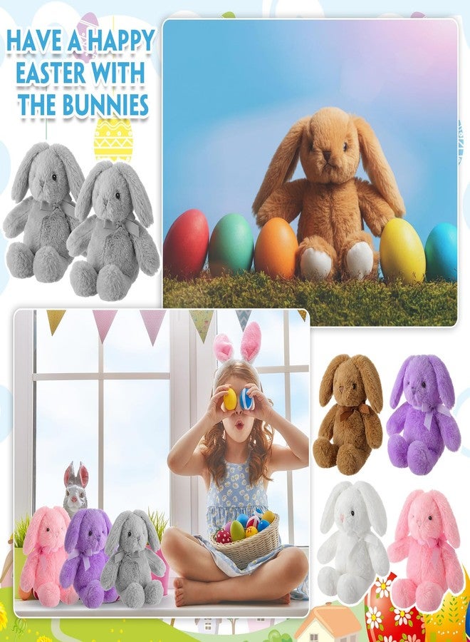 Arrowbash مجموعة أروباش من 5 قطع من دمى أرنب عيد الفصح القطيفة مقاس 13.5 بوصة، لعبة أرنب محشوة للأطفال الرضع والصغار، صديق لطيف ومحبوب للأولاد والبنات، هدية رائعة لعيد الفصح، عيد الميلاد، وأعياد الميلاد - Image 4