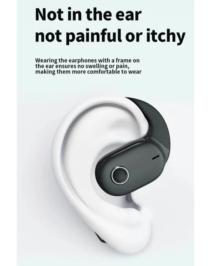 MOOG MAX Moogmax MX-EP46 Wireless Earbuds with Open-Ear Around-the-Ear Design, Charging Case and Listening Time Up to 6 Hours, Bluetooth Earbuds, Sports Earbuds, Mobile Earbuds, Music and Call Earbuds, High Definition Sound Earbuds, Lightweight and Comfortable Earbuds for Daily Use and Travel, Wireless Earbuds, Bluetooth Earbuds, Open-Ear Earbuds, Around-the-Ear Earbuds, Sports Earbuds, Mobile Earbuds, Music Earbuds, Call Earbuds, Earbuds with Charging Case, Comfortable Wireless Earbuds, Earbuds for Daily Use, Mobile Compatible Earbuds, Android Earbuds, iPhone Earbuds, High Definition Sound Earbuds, Lightweight Earbuds, Moogmax Earbuds, 6 Hours Battery Earbuds, Black Earbuds, Practical Earbuds for Travel. - Image 3