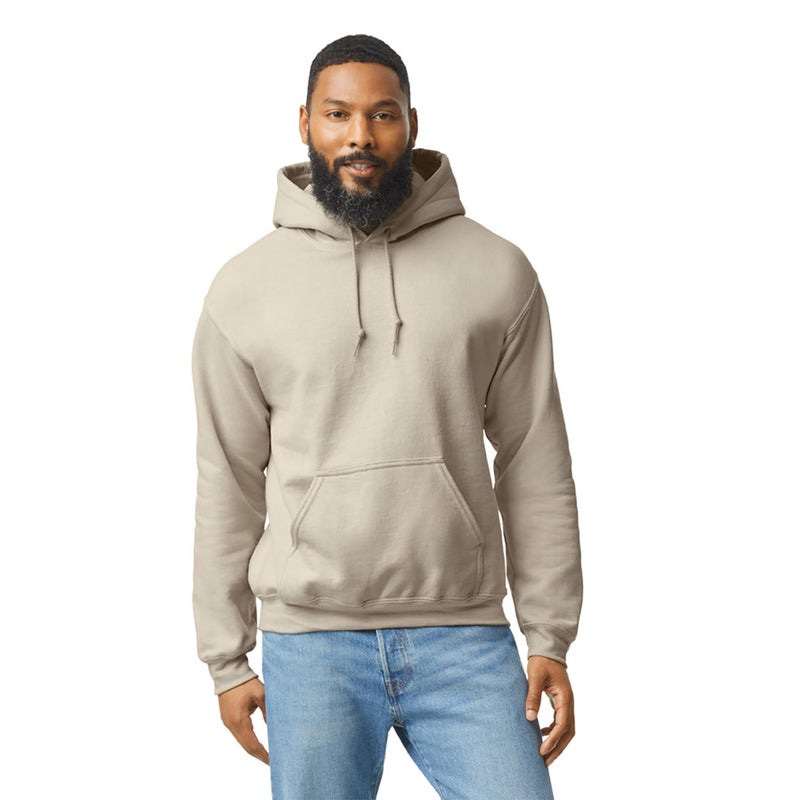 Gildan Adult Fleece Hoodie Sweatshirt, Style G18500, Multipack, Sand (1-pack), Large - Image 1