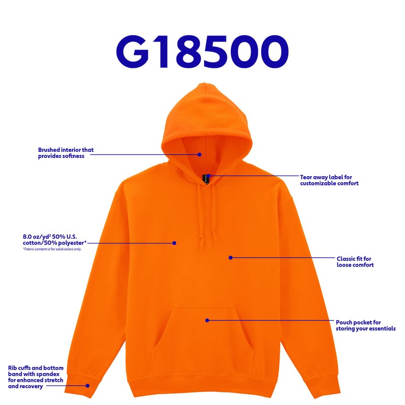 Gildan Adult Fleece Hoodie Sweatshirt, Style G18500, Multipack, Sand (1-pack), Large - Image 4