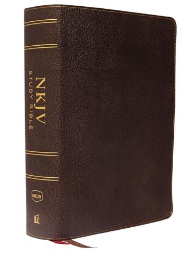 Nkjv Study Bible Premium Calfskin Leather Brown Fullcolor Comfort Print The Complete Resource by Thomas Nelson Paperback
