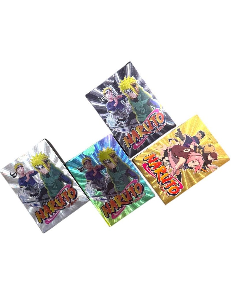 Valuableplus Naruto Cards 40Pc Playing Foil Cards for Kids (Rainbow, Golden, Silver and Black 10 Pc Each) - Image 1
