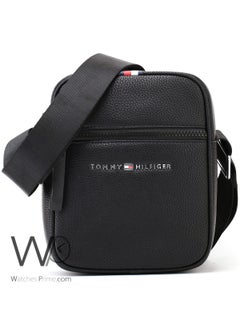 Tommy Hilfiger Plus Tommy Hilfiger Messenger Bag Black Leather  - Image 1