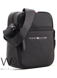 Tommy Hilfiger Plus Tommy Hilfiger Messenger Bag Black Leather  - Image 5