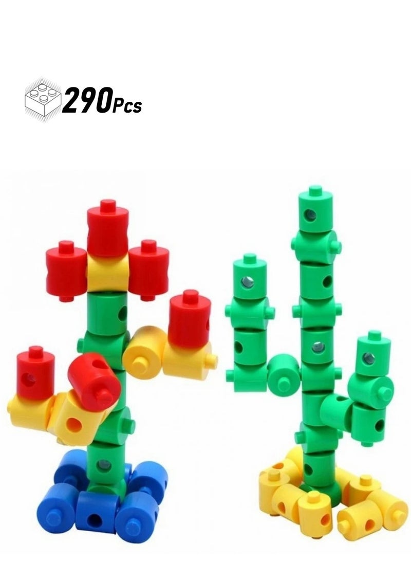 Loquat Creative Connector Set – 290 Pieces for Enhancing Kids' Building and Construction Skills - Image 1