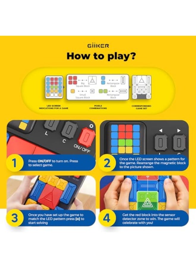 GiiKER Super Slide Puzzle Brain Teaser Games with 500+ Levels STEM Interactive Handheld Educational Kid Teens Toys,Travel Relax Brain Game,Suitable for Birthday Gifts for All Ages - Image 2