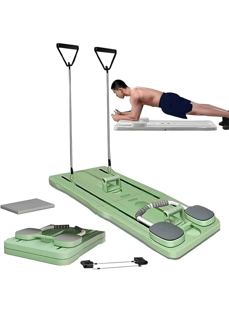 Fitness World Pilates Board - Pilates Reformer Set, Multi-Purpose Foldable Pilates Reformer Board for Home, 5 in 1 Pilates Sliding Board - Image 1
