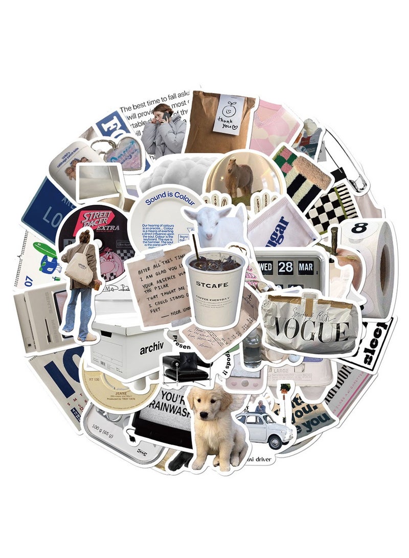 57 Minimalist Korean Stickers, Laptop Ledger, Water Cup, Ipad Phone Case Decoration, Waterproof Sticker  - Image 5