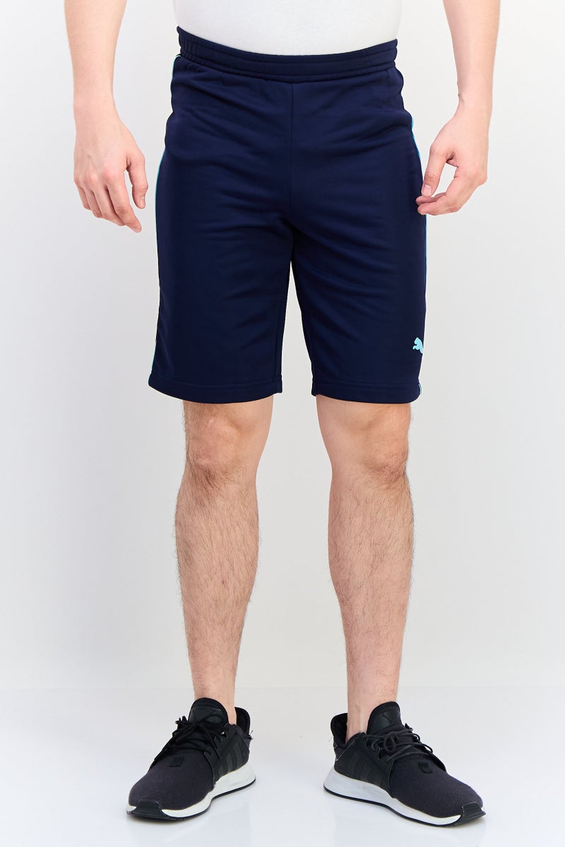 PUMA Men Regular Fit Brand Logo Training Shorts, Navy - Image 1