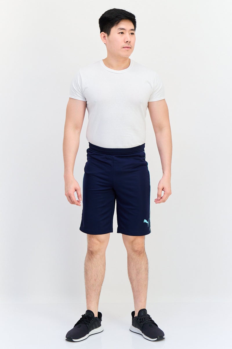 PUMA Men Regular Fit Brand Logo Training Shorts, Navy - Image 3