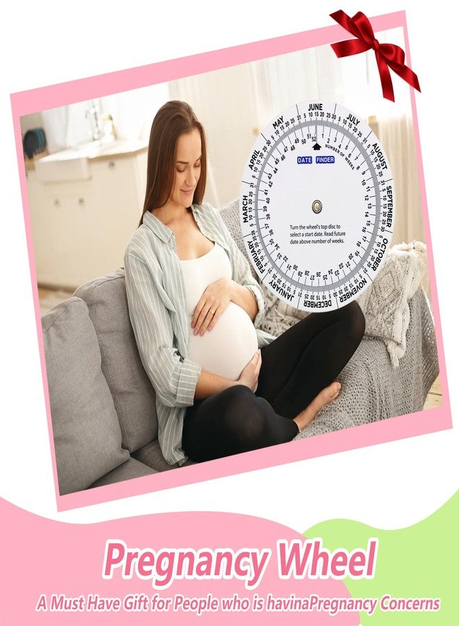 قطعتان من عجلة الحمل، حاسبة موعد الولادة للمريضات الحوامل، بطاقة تعريف عجلة الحمل لأطباء النساء والتوليد، والأطباء، والقابلات، والممرضات، والمرضى. - Image 5