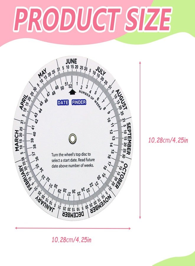 قطعتان من عجلة الحمل، حاسبة موعد الولادة للمريضات الحوامل، بطاقة تعريف عجلة الحمل لأطباء النساء والتوليد، والأطباء، والقابلات، والممرضات، والمرضى. - Image 3