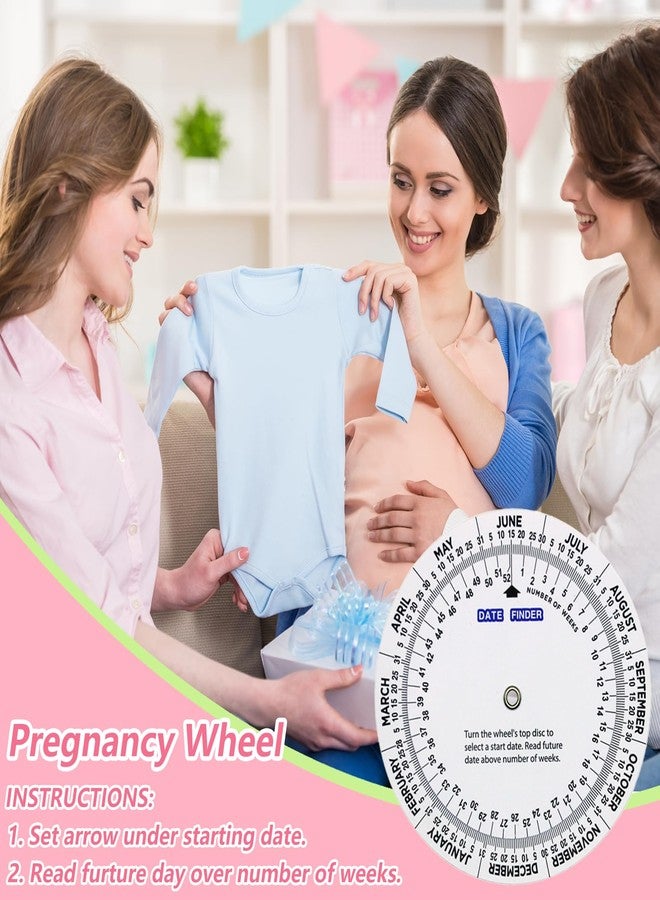 قطعتان من عجلة الحمل، حاسبة موعد الولادة للمريضات الحوامل، بطاقة تعريف عجلة الحمل لأطباء النساء والتوليد، والأطباء، والقابلات، والممرضات، والمرضى. - Image 4