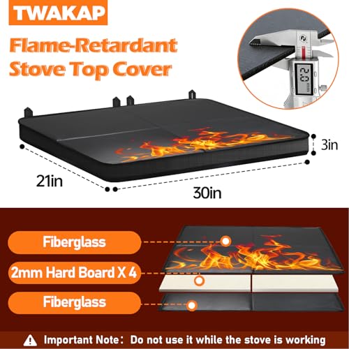 TWAKAP Gas Stove Covers For Gas Stove Top Keep clean Gas Stove Top Sapce Extend Upgrade 3layer Cover with builtin hard board30 x 21 Waterproof Foldable Gas Stove Top Covers - Image 3