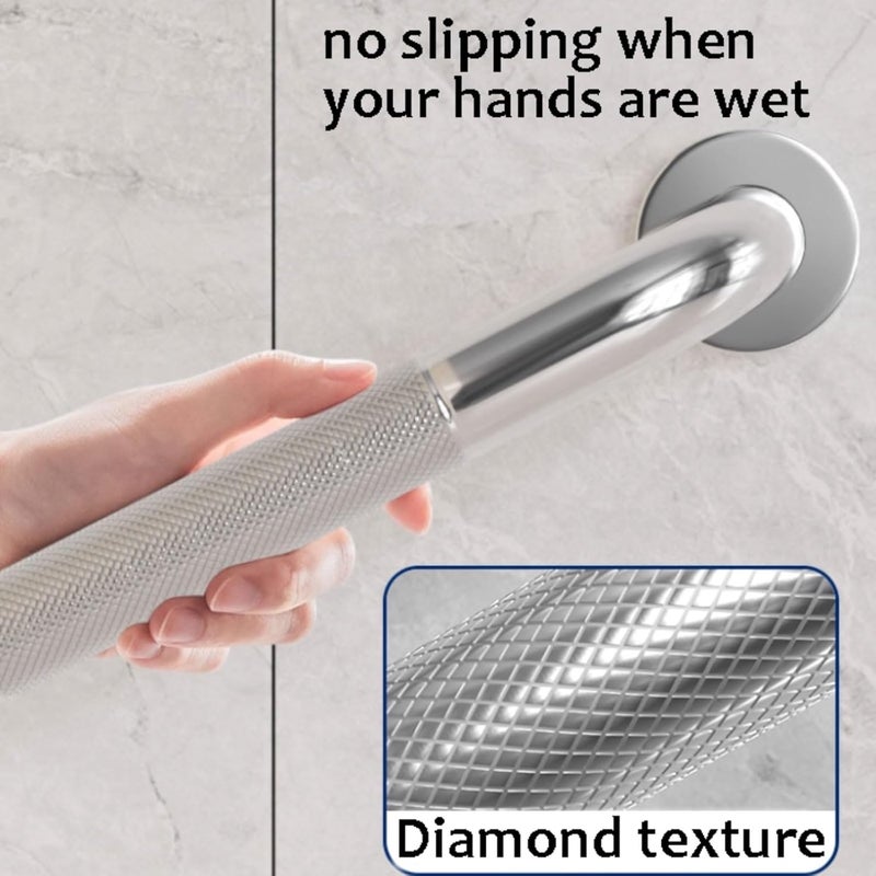 Stainless Steel Bathroom Handle with Concealed Screws Heavy Duty Handicap Grab Bars for Bathroom for Seniors Elderly(60cm) - Image 3