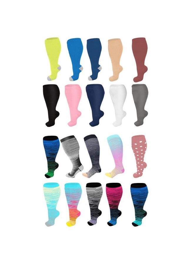 Bluejw - Youlijian  Special For Increasing Fat Socks Fat Socks For Men And Women Solid Color Pressure Sequential Socks Socks - Image 1