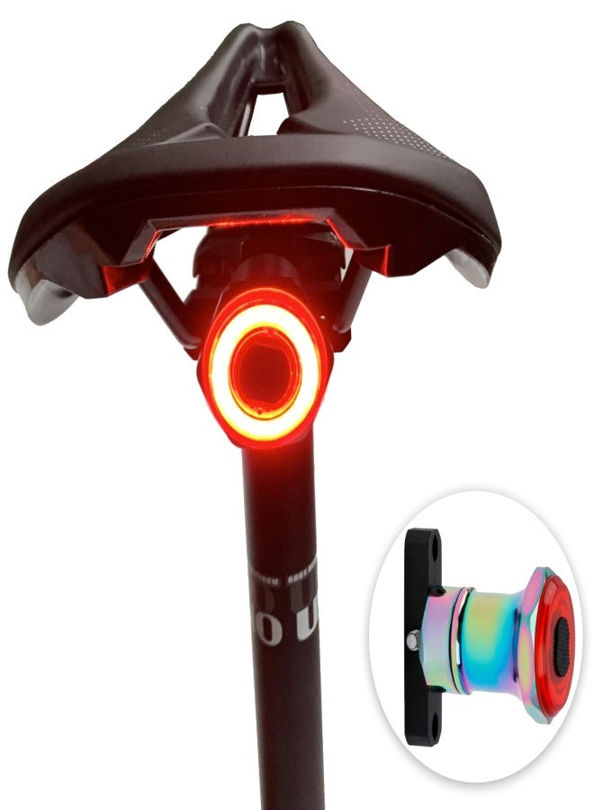 MEROCA Smart Bike Tail Light Back Brake Light Waterproof USB Rechargeable Safety Taillight Rear Bicycle Flashlight - Image 1
