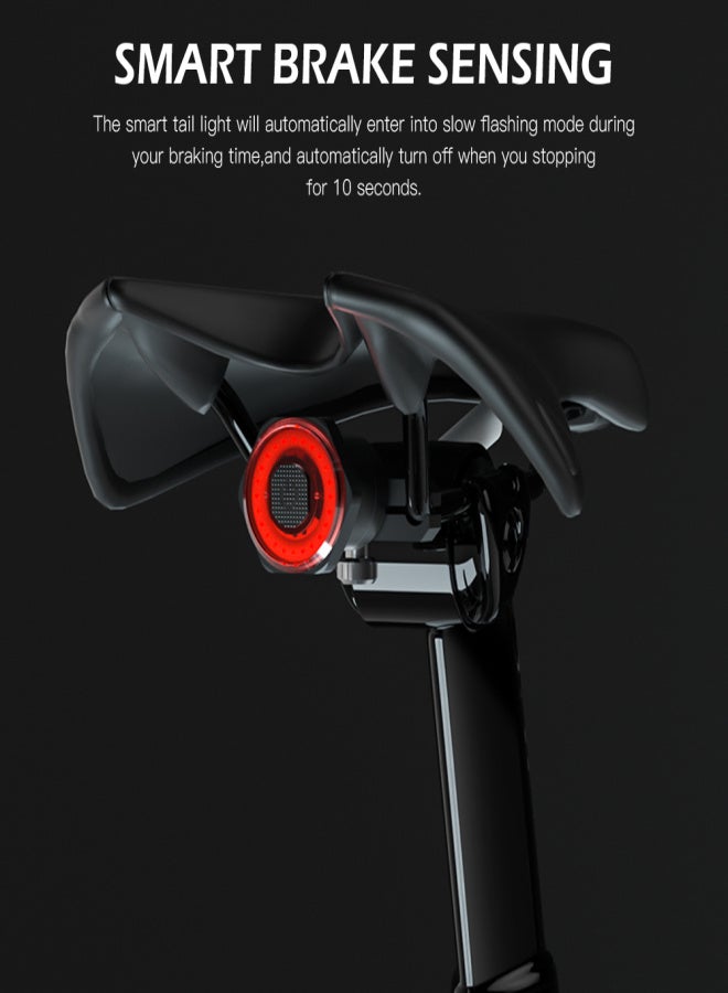 MEROCA Smart Bike Tail Light Back Brake Light Waterproof USB Rechargeable Safety Taillight Rear Bicycle Flashlight - Image 4
