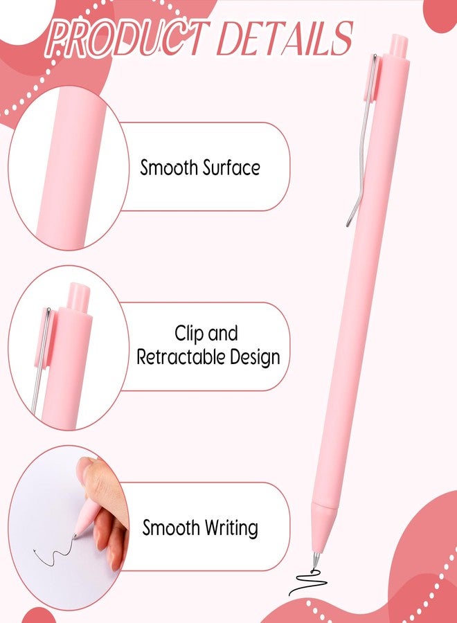 Sayglossy أقلام Sayglossy الوردية، 50 قلمًا، حبر أسود، قابلة للسحب، كتابة سلسة ومريحة، أقلام لطيفة، 0.5 مم، مثالية للمعلمين والطلاب، وحفلات توديع العزوبية، وحفلات استقبال المولود، والمكاتب والمدارس. - Image 3